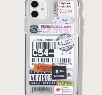 Cover de iPhone con etiqueta mixta